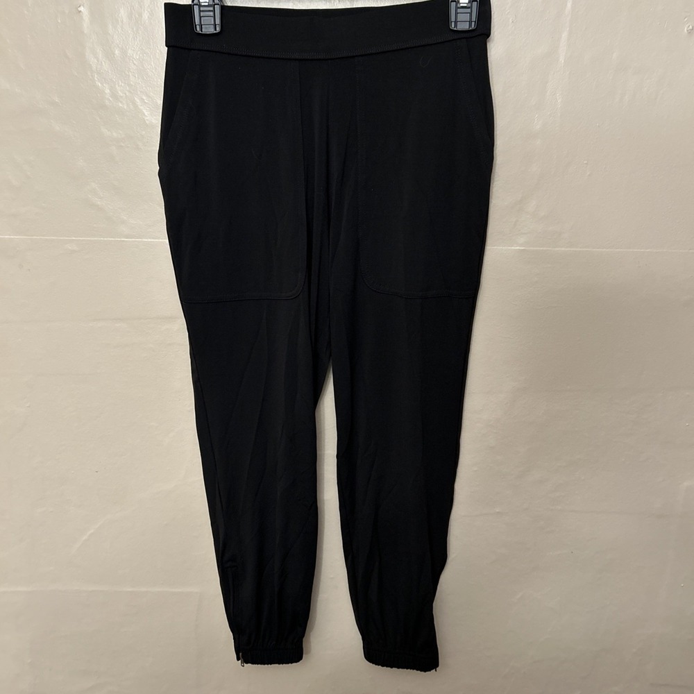 lisa rinna collection XXS Black Knit‎ Cropped Elastic Pants Zipper